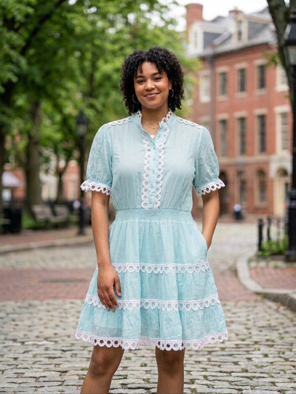 The Shirt Rochelle Behrens Pullover Fit Flare Minty Dress Womens Size Medium